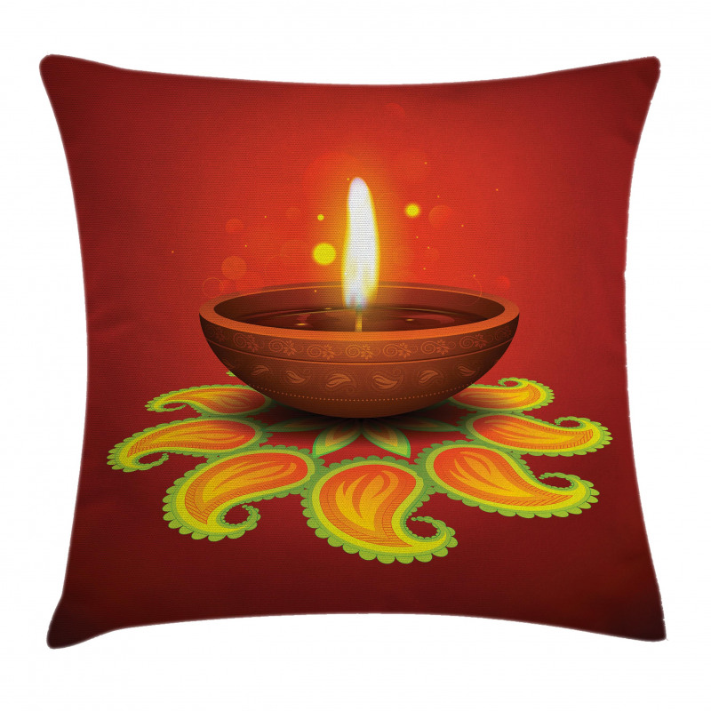 Diwali Design Pillow Cover