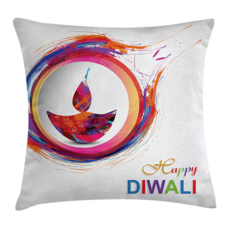 Diwali Candle Pillow Cover