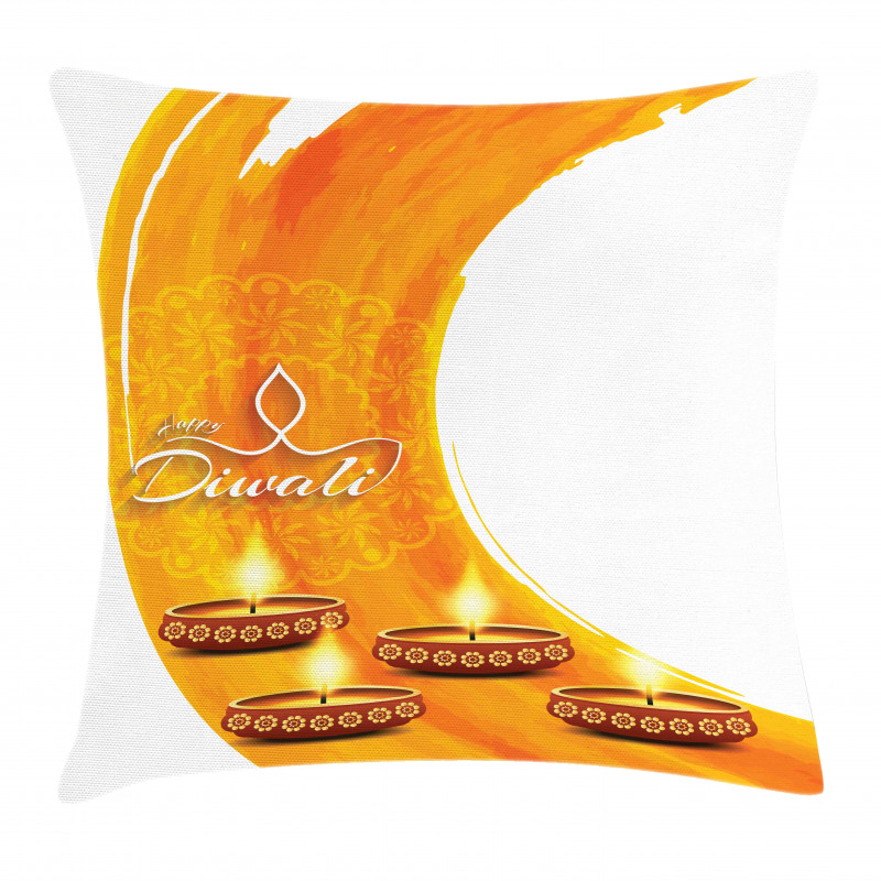 Diwali Candle Celebrate Pillow Cover