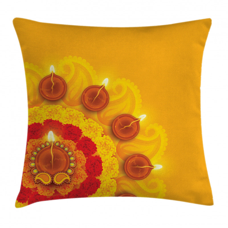 Flowers Diwali Pillow Cover