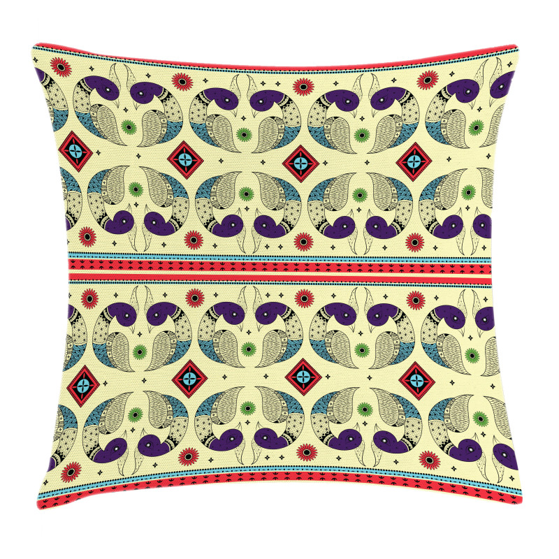 Peacock Pattern Pillow Cover