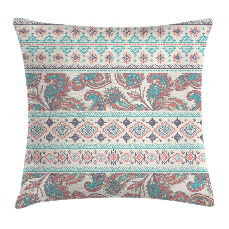 Floral Paisley and Aztec Pillow Cover