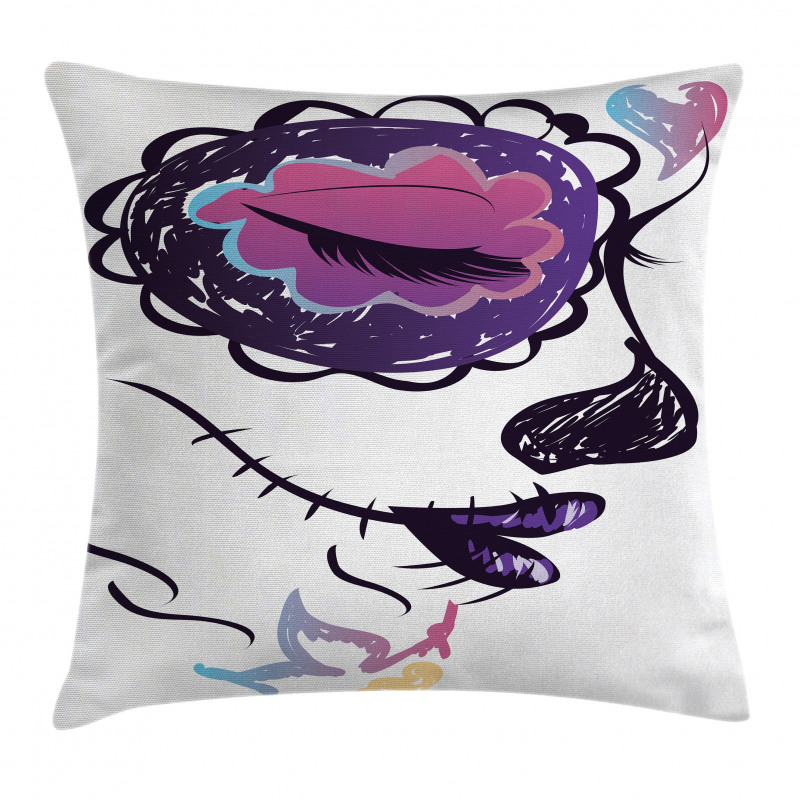 Sugar Skull Girl Pillow Cover