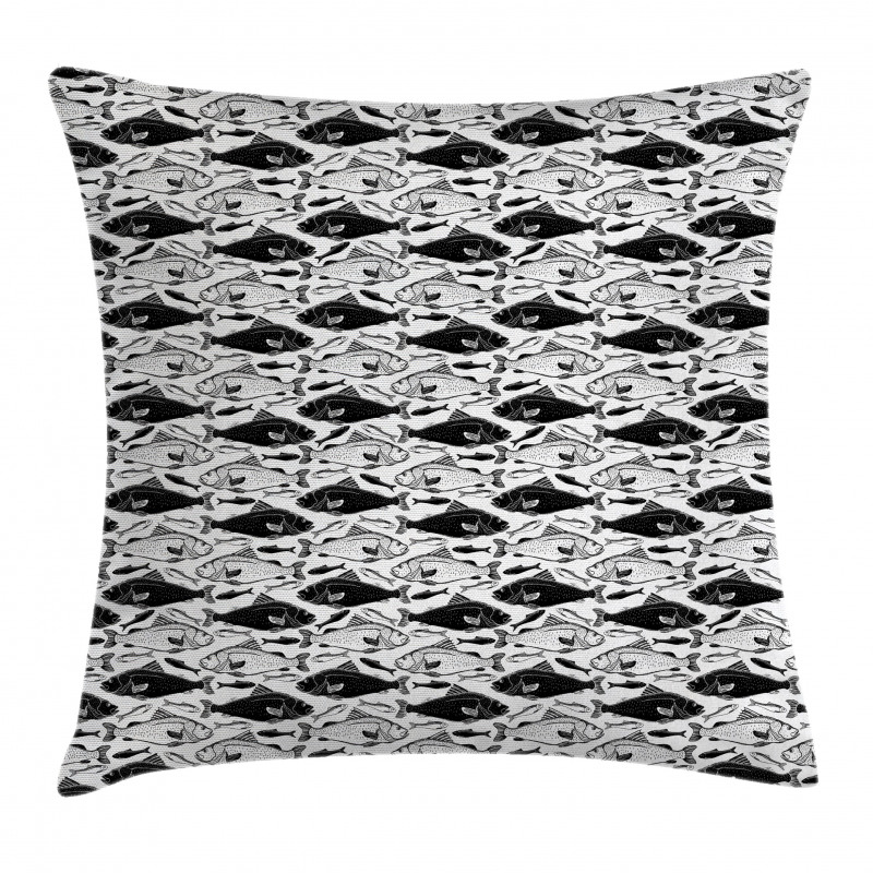 Dotted Fish Retro Fauna Pillow Cover