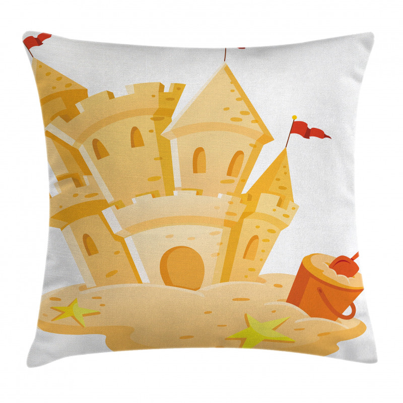 Sand Castle Kingdom Summer Pillow Cover
