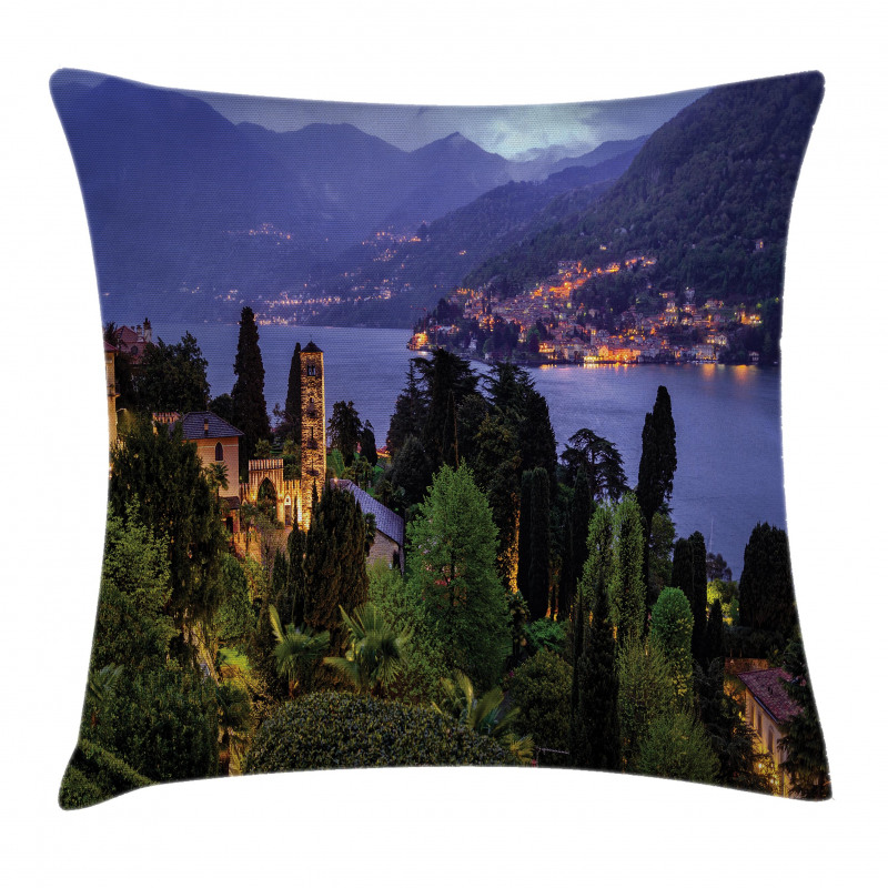 Village Aerial Scenery Pillow Cover