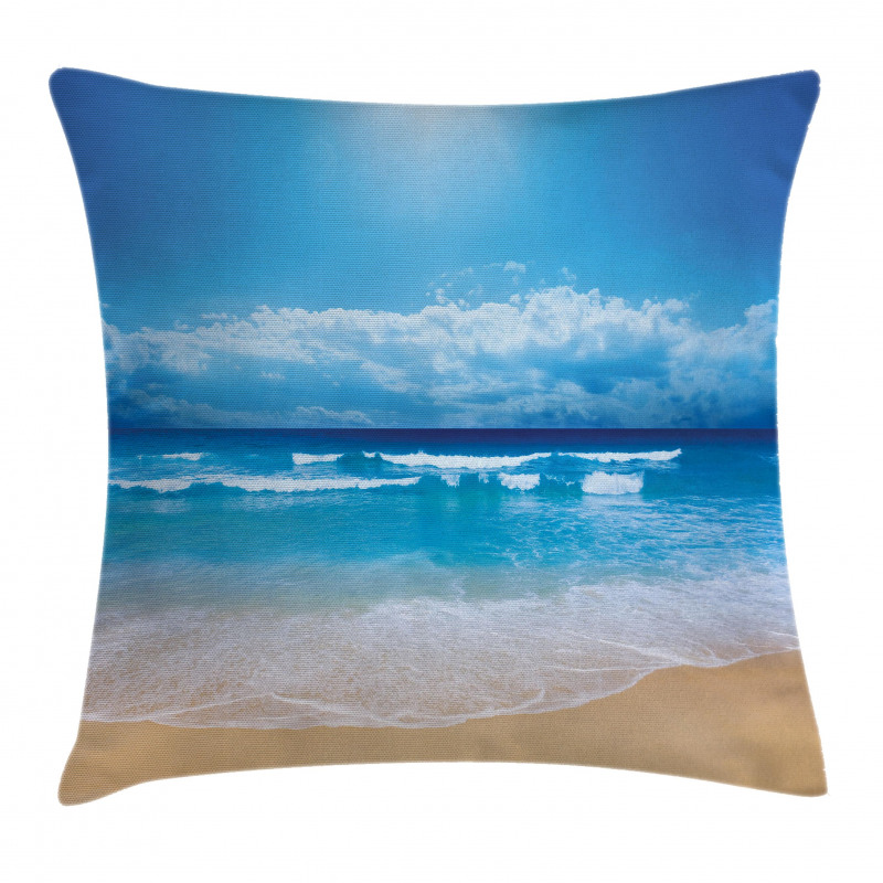 Cloudy Sky in Sea Summer Pillow Cover