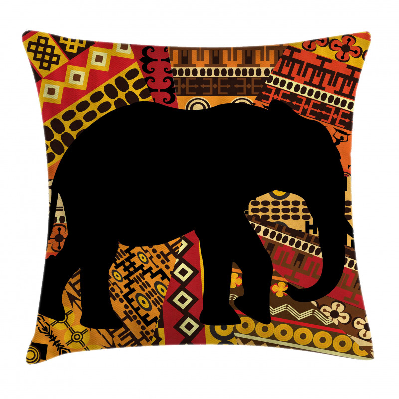 Elephant Silhouette Pillow Cover