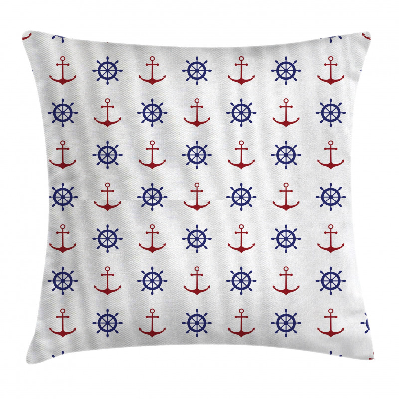 Anchors and Ship Wheels Pillow Cover
