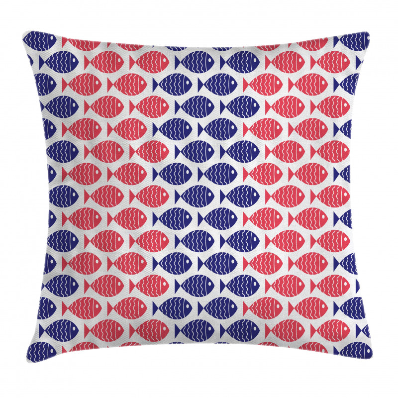 Nautical Fish Theme Design Pillow Cover