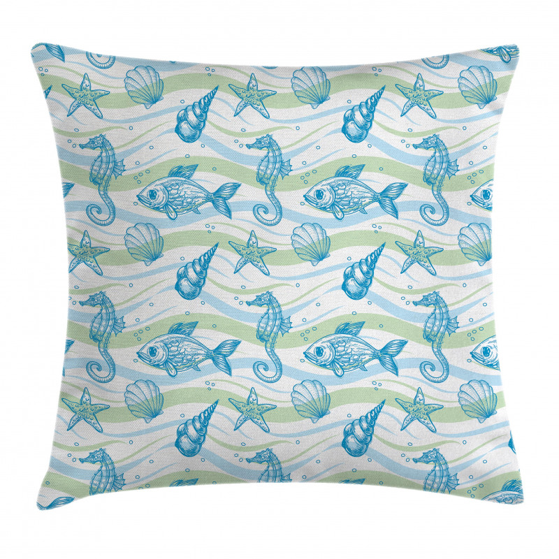 Ocean Shell Starfish Pillow Cover