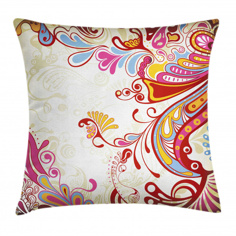 Flower Bouquet Paisley Pillow Cover