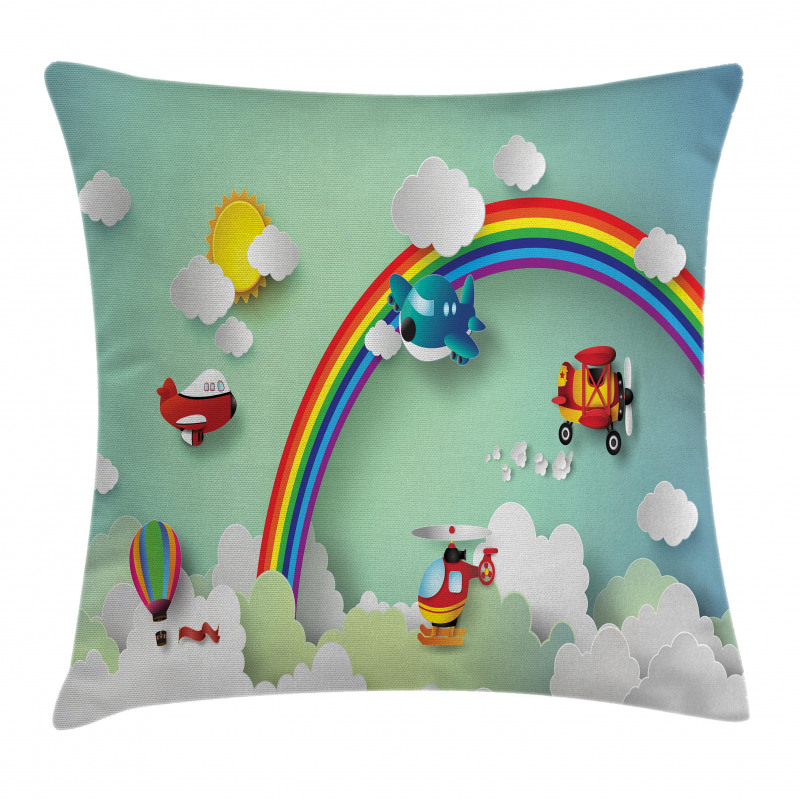 Rainbow Sunny Sky Baby Pillow Cover