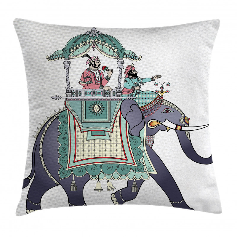 Elephant with Prince Pillow Cover