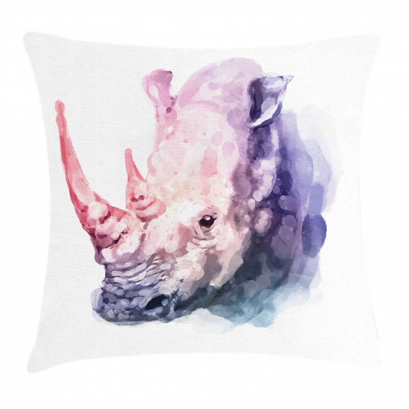 Safari Animal Rhino Pillow Cover
