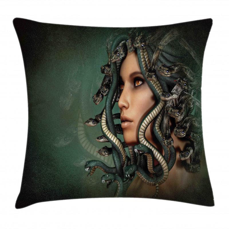 Woman Snakes Pillow Cover