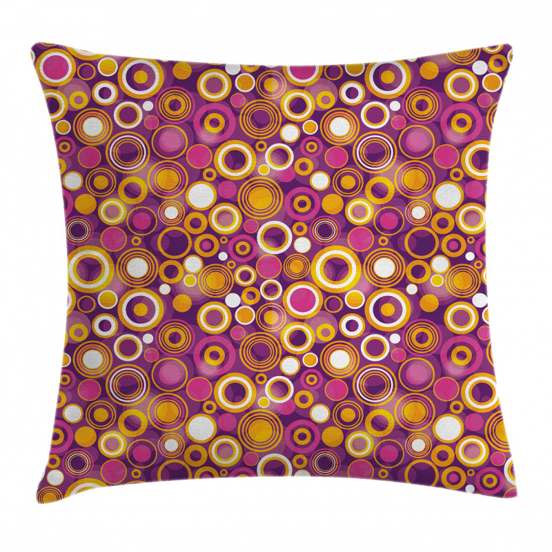 Vintage Circles Round Pillow Cover