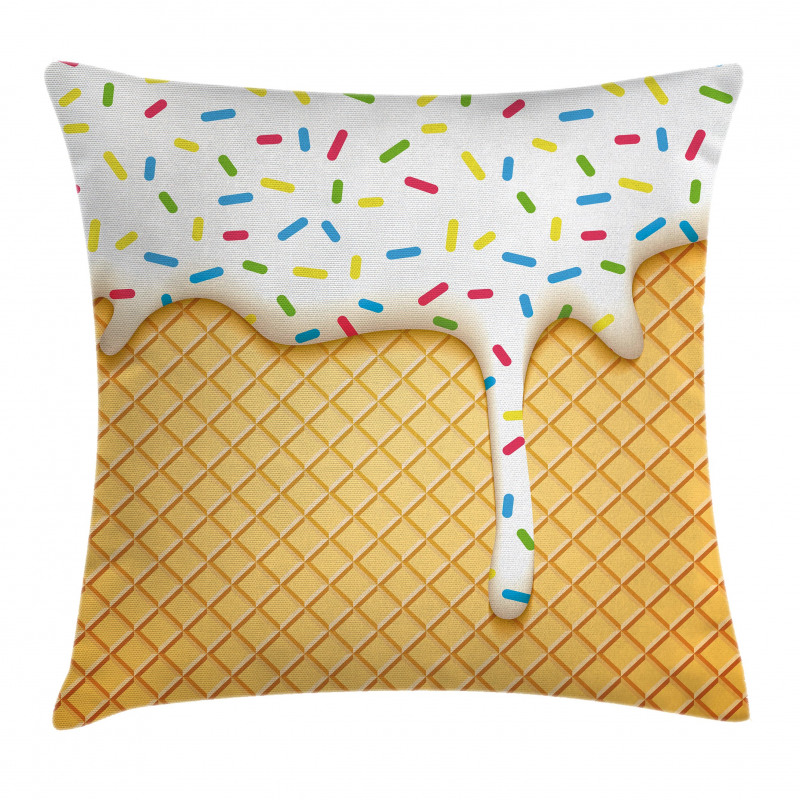 Melting Ice Cream Cones Pillow Cover