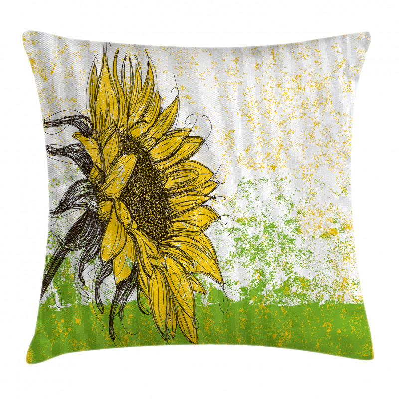 Floral with Sunflowers Pillow Cover