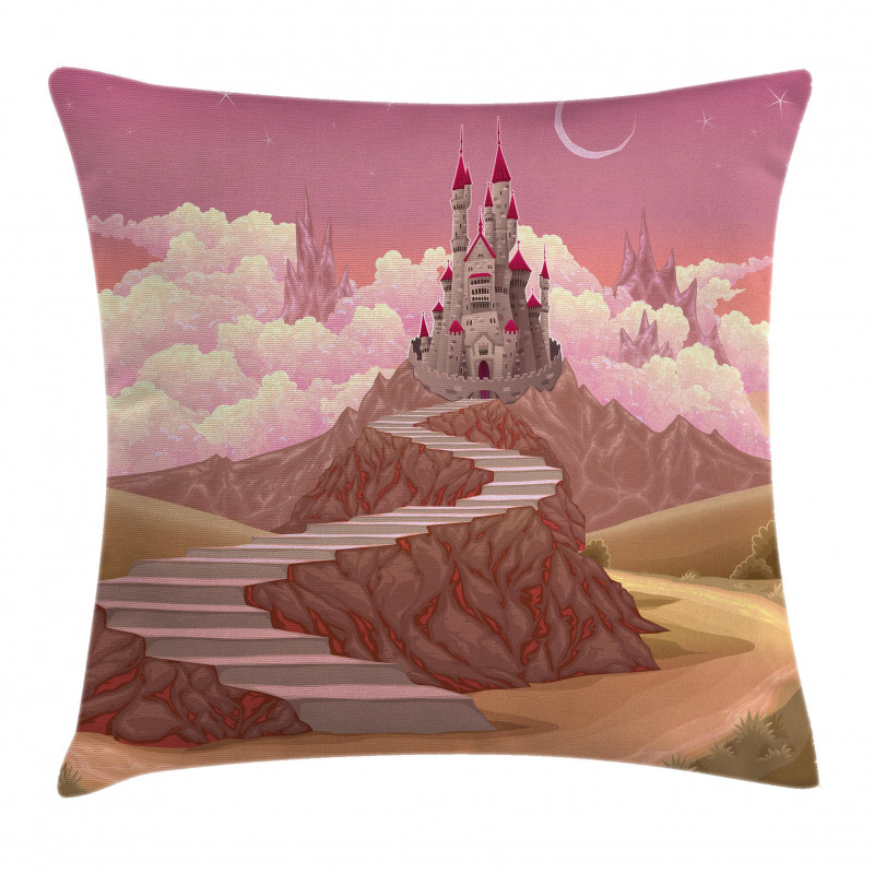 Hill Sunset Castle Pillow Cover