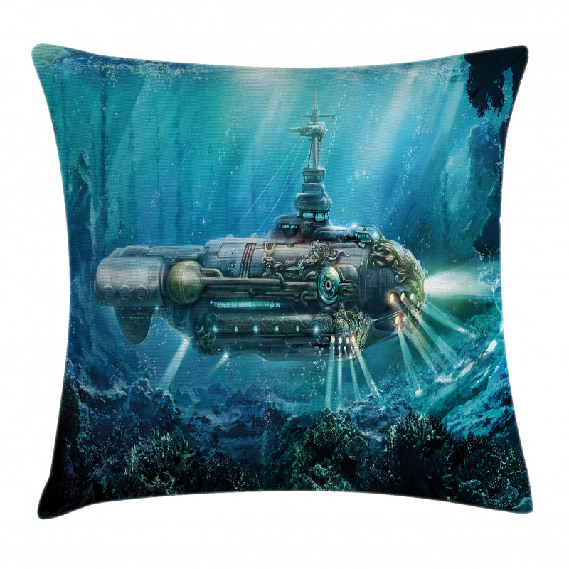 Science Fiction Submarine Pillow Cover