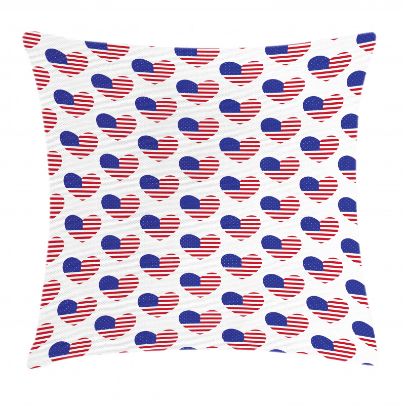 Heart Shaped Flags Pillow Cover