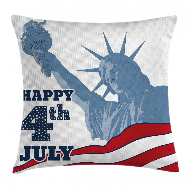 Lady Liberty Design Pillow Cover