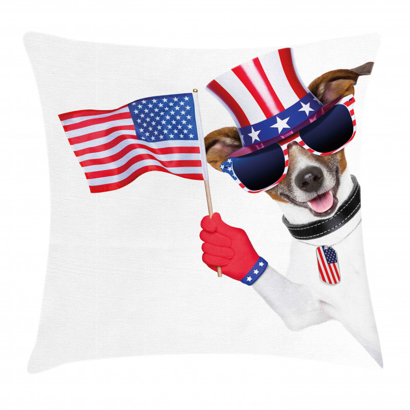 Patriotic Pet Dog Pillow Cover