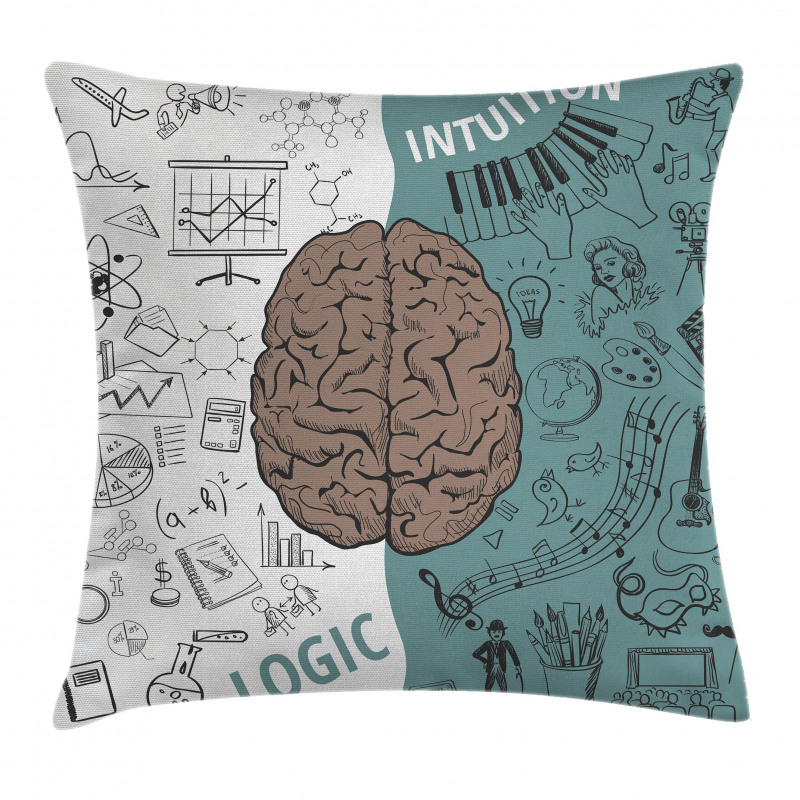 Music Logic Brain Art Pillow Cover