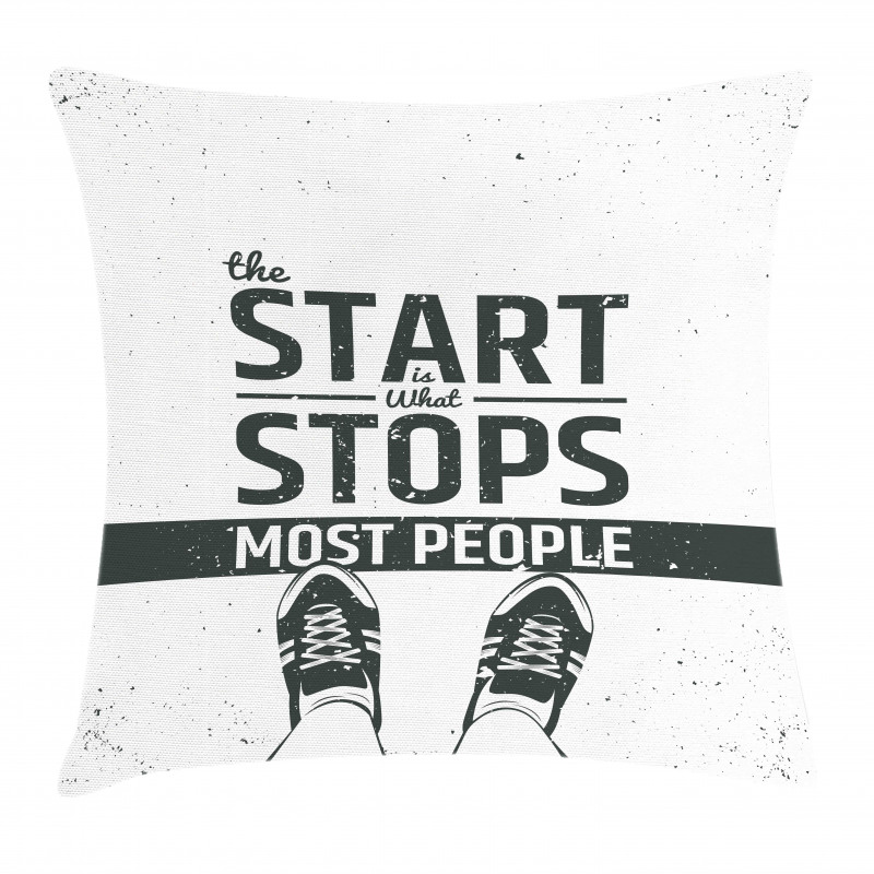 Motivational Writing Pillow Cover