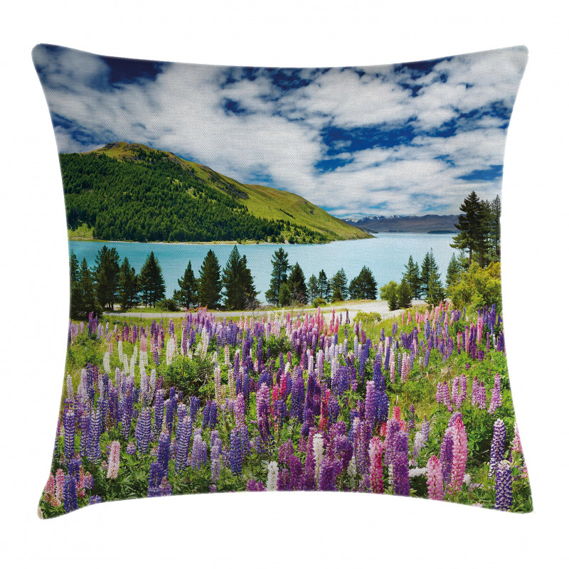 Lake Floral Petals Pillow Cover
