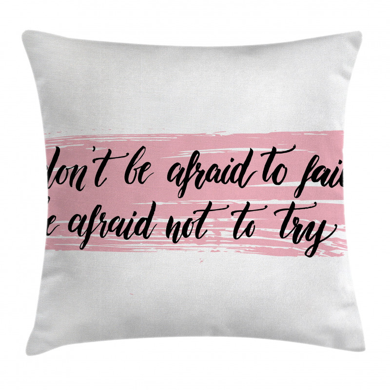 Try Motivation Words Pillow Cover