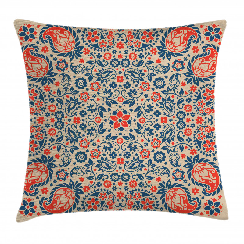 Cultural Folk Persian Pillow Cover