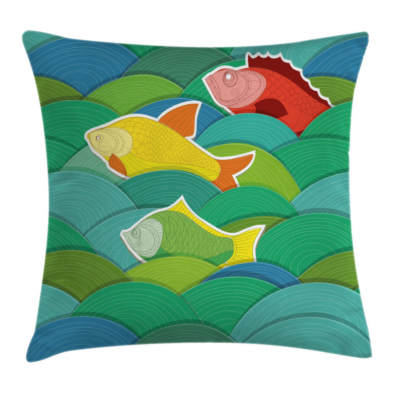 Sea Marine Waves Funky Pillow Cover