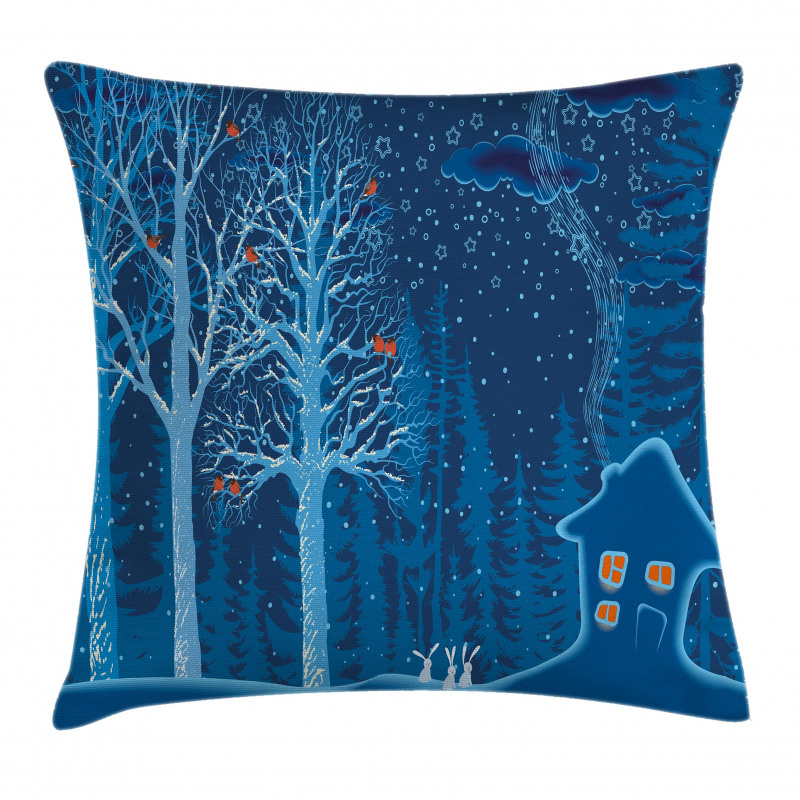 Winter Scenery with Show Pillow Cover