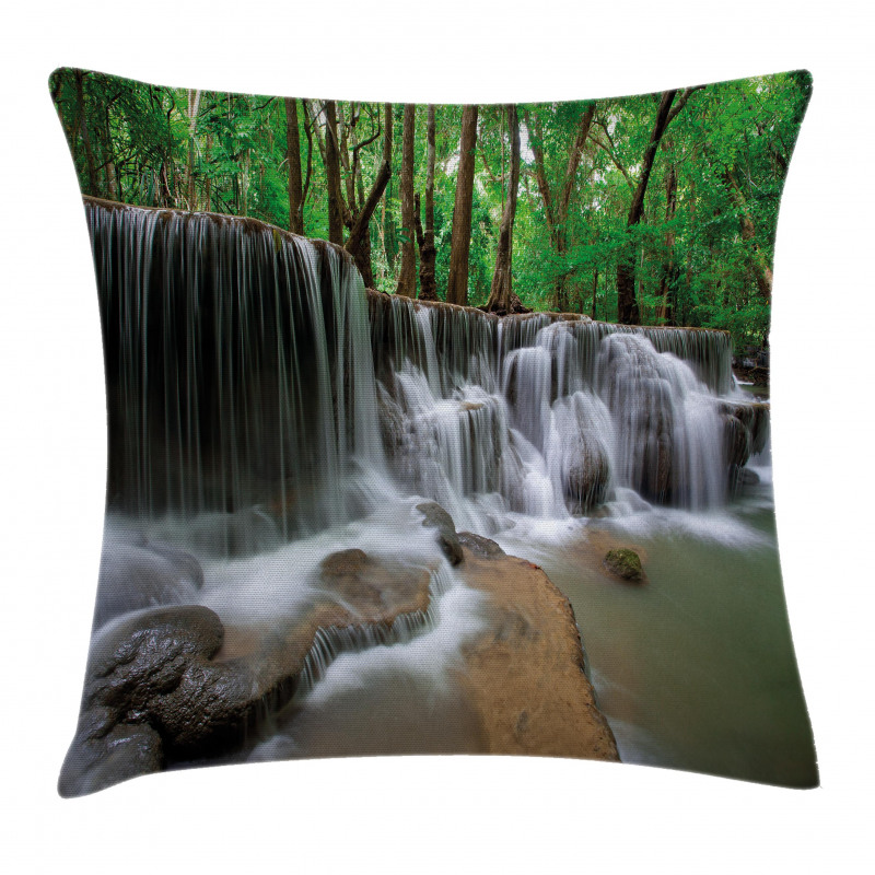 Tropical Forest Scenery Pillow Cover
