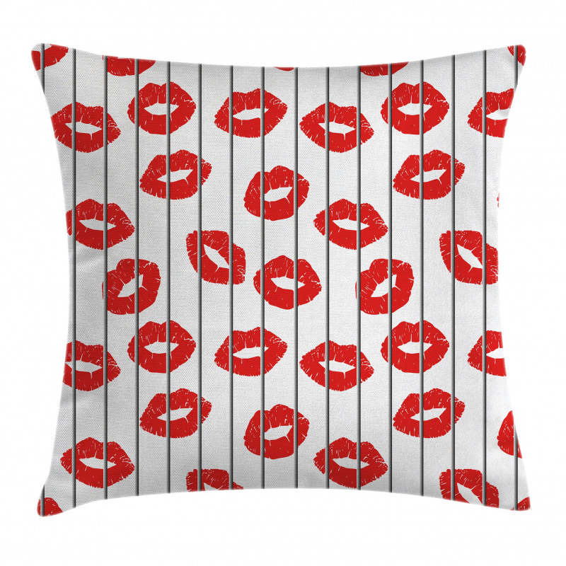 Woman Lips Love Behind Bars Pillow Cover