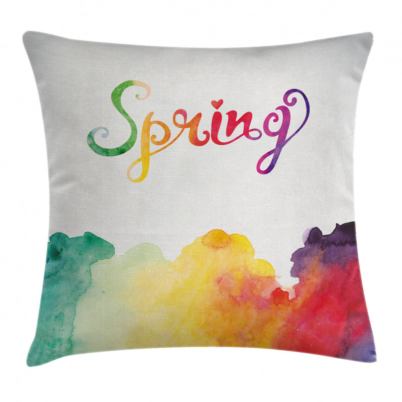 Spring Lettering Pillow Cover