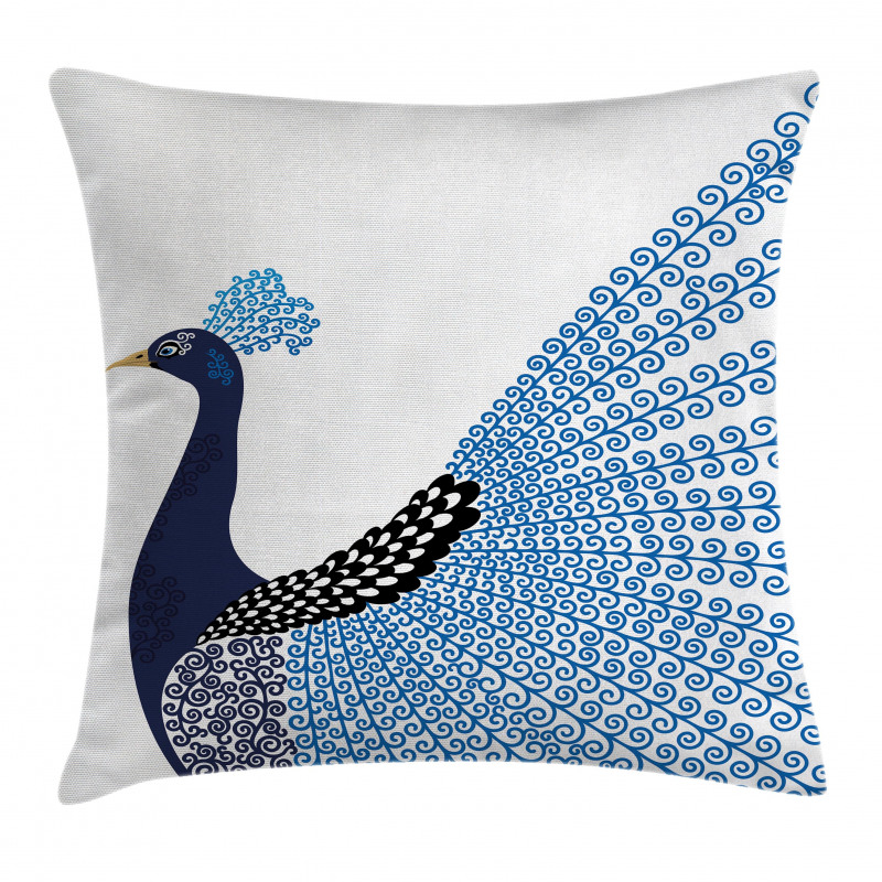 Exotic Peacock Feather Pillow Cover