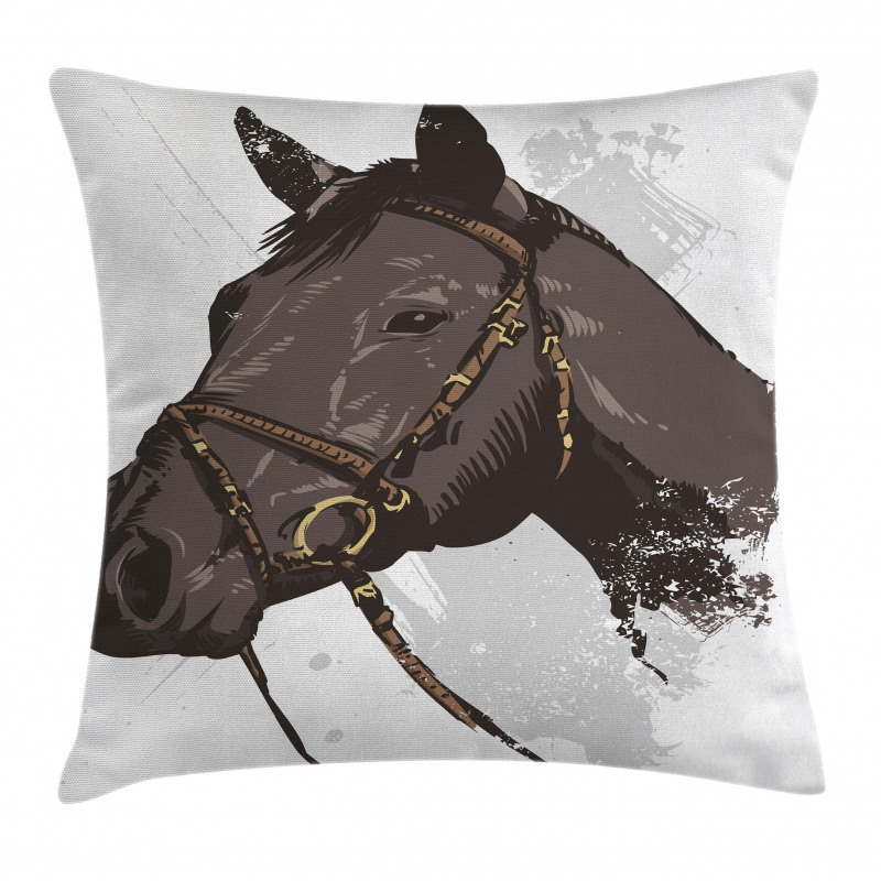 Wild Horse Portrait Pillow Cover