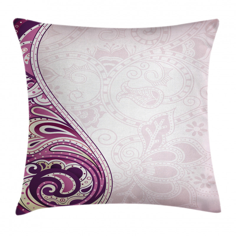 Swirled Petals Motif Pillow Cover