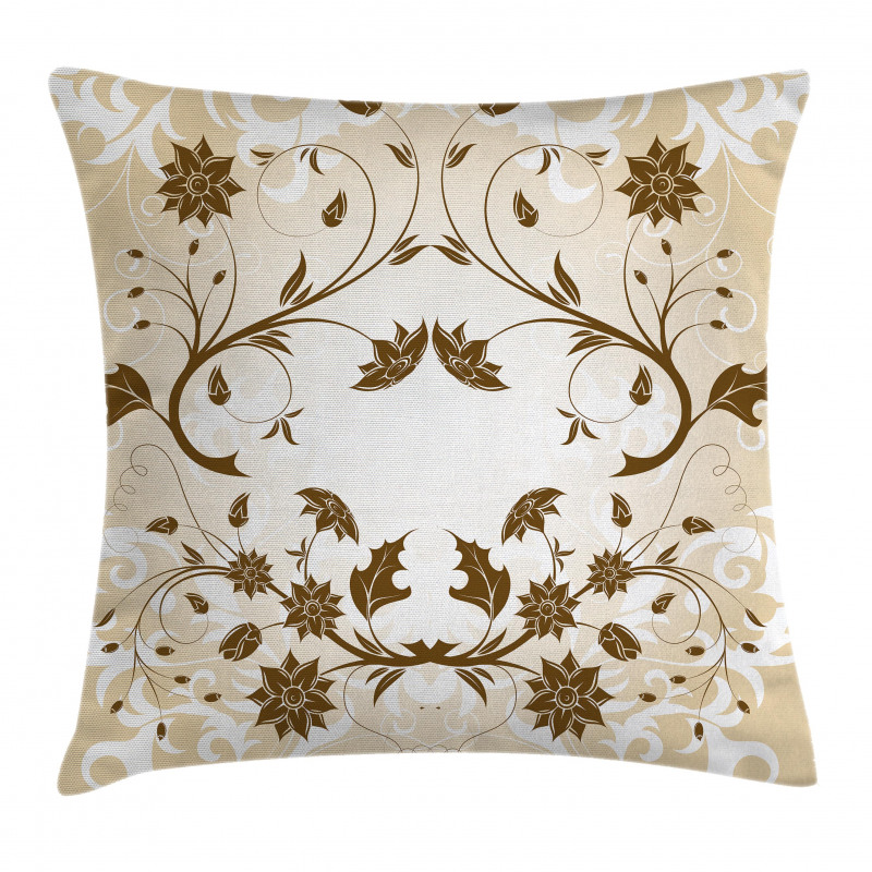 Swirled Petals Leaves Pillow Cover