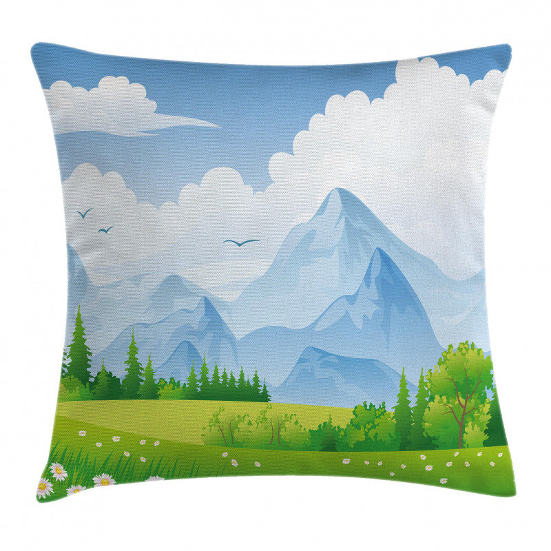 Summer Meadow with Daisy Pillow Cover
