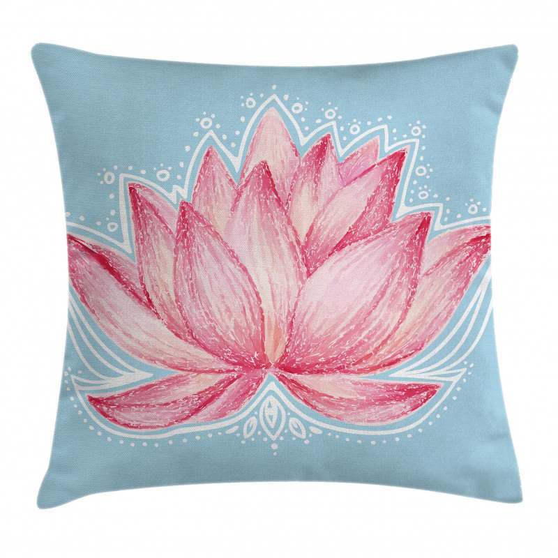 Gardening Lotus Flower Pillow Cover