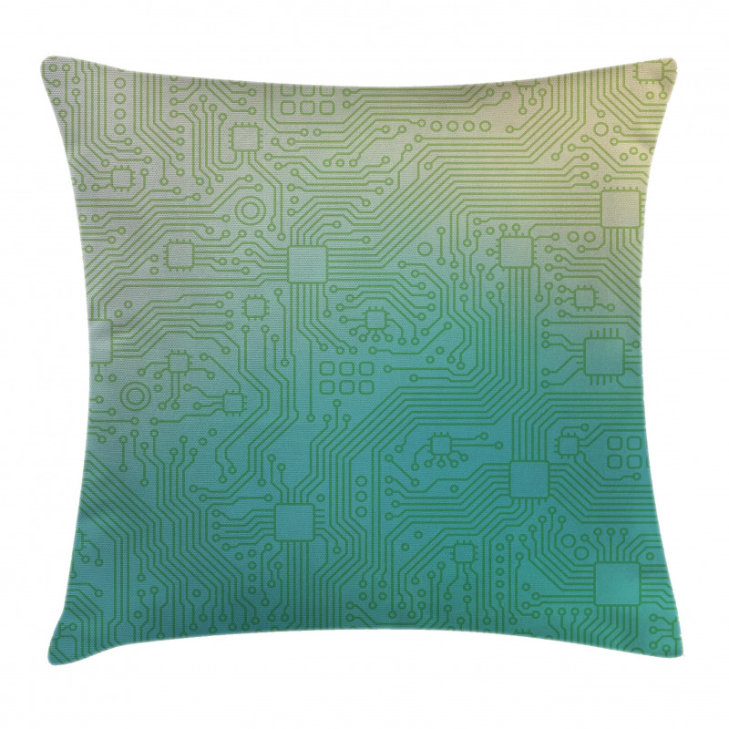 Tech Vector Pattern Pillow Cover