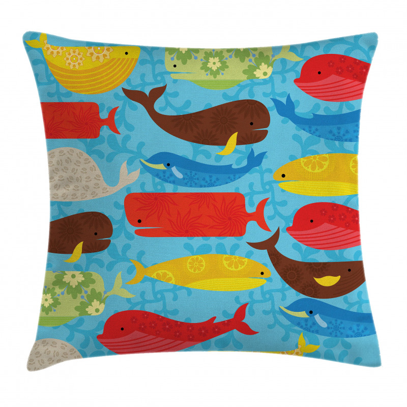 Deep Ocean Animals Pillow Cover