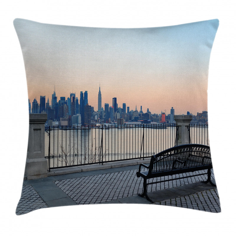 Bench in New York City Pillow Cover