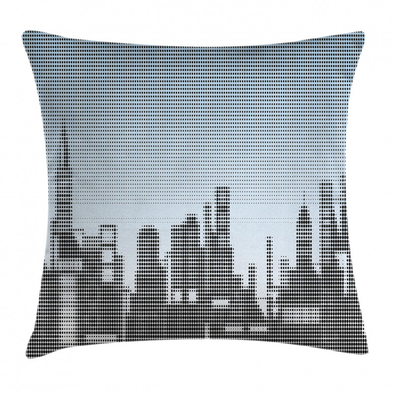 City Skyline Futuristic Pillow Cover
