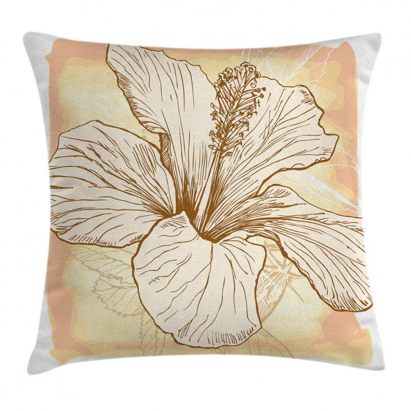 Large Hibiscus Flower Petals Pillow Cover