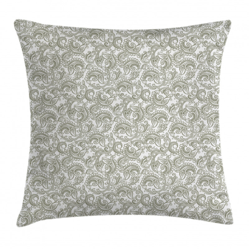 Damask with Ethnic Pillow Cover
